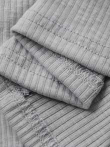 DAZY Romantic Asymmetric Collar Ruffle Trim Fitted Waist Long Women Nightgown - Light Grey - View 7