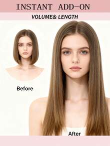 9AM HAIR Butterfly Weft Hair Extensions Human Hair Glueless OVO Pu Hole Genius Hand Tied Invisible DIY Double Weft Hair Extensions Straight 1pc 16 Inches - S4C - View 9