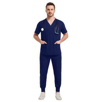 Conjunto Quirúrgico de Dos Piezas Cómodo, Estilo Limpio, Resistente y transpirable, Versátil para Uso Diario Profesional