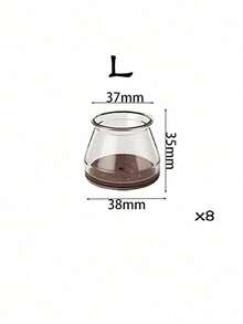 Round-Chair Leg Floor Protectors, Furniture Pads For Hardwood Floors, Furniture Sliders For Chair Legs, Rectangle Floor Protectors For Chairs, Silicone Chair Leg Caps Cover,Effectively Protect The Floor And Table Legs - Transparent brown - View 15