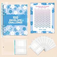 100 Day Savings Challenge Money Saving Binder With Cash Envelopes Money Saver Book Money Saving Challenge Book For Smart Budgeting Back To School - Multicolor - View 12