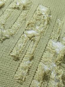 Manfinity EMRG Men Letter Pattern Ripped Sweater - Green - View 5