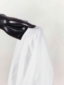 Amplova Women's Halter V-Neck Bodysuit, Backless Sexy & Avant-Garde, White Textured Fabric - White - View 14