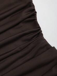 Sweetra Vestido corto sexy y elegante para mujer, adecuado para citas y salidas casuales, primavera/verano - Marrón - Ver 6