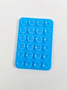 1个手机硅胶吸盘，带24个方形吸盘，双面硅胶吸盘手机支架，适用于手机壳、自拍、视频等多种场景。