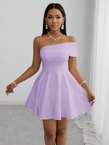 Slaydiva Rochie mini albă cu umeri goi, primăvară/vară 2025, nou-venită, pentru sezonul de nunți, festivaluri de muzică, petreceri, casual, cluburi, ocazii formale - A - Mov Mov - Vizualizare 7