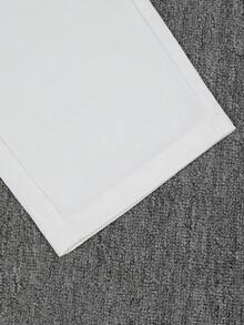 Manfinity Homme Men's Drawstring Waist Pockets Straight Loose Casual Pants - White - View 5