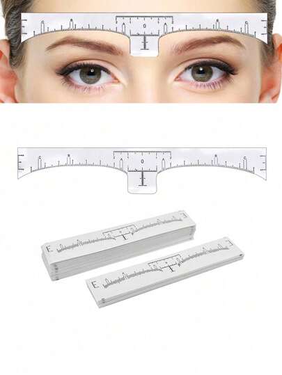 50 Packs Eyebrow Ruler, Disposable Brow Ruler Microblading Adhesive Eyebrow Sticker Stencil Guide Measuring Tool,Makeup,Cheap,Room Decor,Vanity,Travel,Bedroom,Makeup Accessories,Cheap,Stocking Stuffers,Makeup,Makeup Tools,Cheap Stuff,Gifts,Gifts For Women,Christmas Gifts