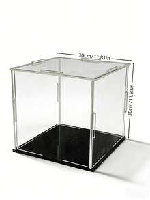 亚克力展示盒，组装式立式展示架，黑色底座，防尘保护展示柜，适用于收藏品、纪念品、手办等。全尺寸手套式娃娃展示盒，亚克力材质，收藏盒，易于组装，防污染，附赠手套、清洁布、亚克力盒、保养说明和使用手册。 - 黑色 - 查看 9
