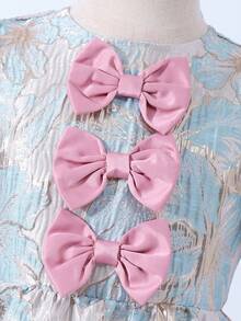 Vestido Elegante Azul Claro para Menina Jovem, Design de Laço Adorável, Vestido de Princesa Fashionável e Estiloso