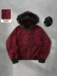 Street Life Men's Retro American Leopard Print Hooded Sweatshirt