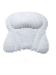 Premium 4D Breathable Mesh Bath Pillow | Ergonomic Neck & Back Support Design, Strong Suction Cup | Removable Waterproof Pillow Cover, Home SPA Relaxation Bath Accessory, Pregnancy-Friendly Bathing Gift Bathroom Decor Summer Bathroom Accessories Back To School - Multicolor - View 9
