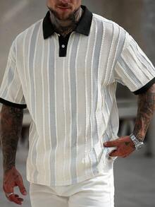 Manfinity CasualCool Áo Polo Nam Tay Ngắn Sọc, Phong Cách Cổ Điển, Thích Hợp Cho Mặc Hàng Ngày, Những Chuyến Đi Cuối Tuần, Hoạt Động Ngoài Trời, Du Lịch, Môi Trường Làm Việc Thoải Mái hoặc Những Dịp Bán Trang Trọng, Quà Tặng Cho Bạn Trai/Chồng, Quà Kỷ Niệm/Sinh Nhật, Tiệc Hè, Kỳ Nghỉ, Đám Cưới, Xuân Hè, Lễ Hội Mardi Gras, Áo Polo Nam Tay Ngắn Sọc Hai Màu Hiện Đại, Cúc Cài Cổ Viền Đen, Trang Phục Thường Ngày Mùa Hè, Áo Sơ Mi Nam Phong Cách Retro, Áo Sơ Mi Nam Phong Cách Đường Phố, Áo Polo Nam Kiểu Sinh Viên, Áo Polo Nam Sọc, Áo Polo Nam Tay Ngắn - Nhiều màu - Xem 3