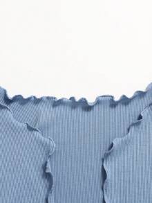 Girlism Tween Girls' Blue Knit Long Sleeve Cardigan & Floral Print Sleeveless Midi Dress 2-Piece Outfit, Spring/Summer - Blue and White - View 6