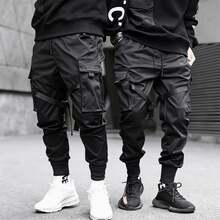 Pantalones Para Hombre Estilo HipHop - Gris Oscuro - Ver 1