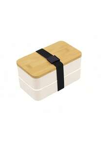 Japanese-Style Double-Layer Insulated Lunch Box Set - Compartmentalized Large Capacity Microwave- Plastic Food Storage Containers - Multicolor - View 12