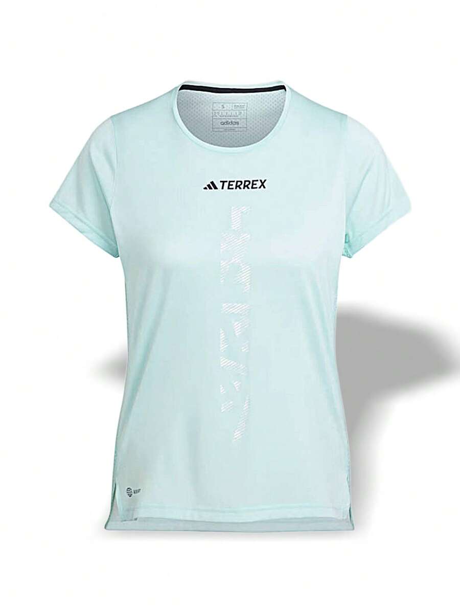 Adidas Outdoor Shirt Women Breathable Sweat Absorption Versatile Lightweight Soft Stretch Good Elasticity Easy To Wash Green HZ6260 - 淺綠色 - 查看 1