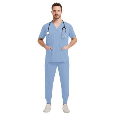 Conjunto Quirúrgico de Dos Piezas Cómodo, Estilo Limpio, Resistente y transpirable, Versátil para Uso Diario Profesional