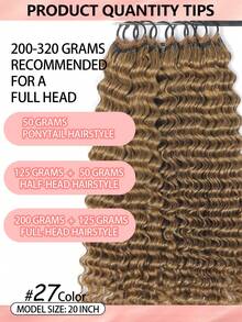 Boho Braids 100%真人发丝,深波浪羽毛线波西米亚风钩编发,真人发沙龙级丝滑无痕隐形接发,适合发量较少的女性,微环预编真人发接发 - S27 - 查看 4