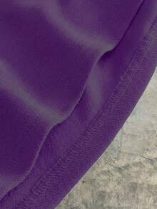 AXEPEAK Camiseta de manga corta de punto casual y holgada para hombre - Morado - Ver 3