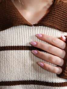 SILVIA DI SANTO كنزة صوفية كاجوال محبوكة بياقة عالية مخططة باللون المتداخل، خريف/شتاء - متعدد الألوان - مشاهدة 5