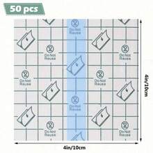 100 Pieces Of Waterproof Tape, Transparent Film Dressing Tape, Suitable For Showering, Swimming, Protection, And Post Tattoo Care - Blue - View 15