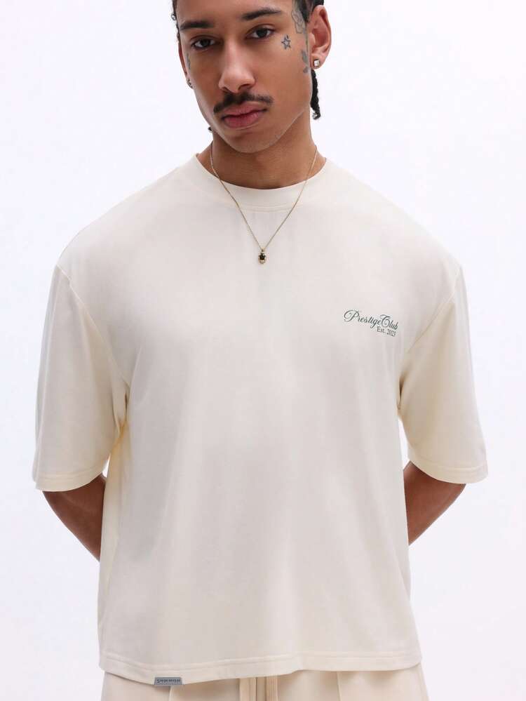 T-shirt girocollo con stampa del logo