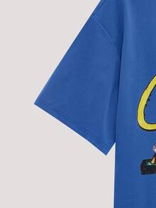 Open Phase 男士夏季水果主题地域特色短袖T恤，简约洛杉矶柑橘水果印花，适合春夏日常穿着，休闲街头风春夏复古美式，男女皆宜的夏季上衣，适合日常穿着，宽松版型，夏季度假装扮，复古美式，男女皆宜，宽松版型夏季装扮——适合日常穿着和夏季度假装扮。 - 藍色 - 查看 5