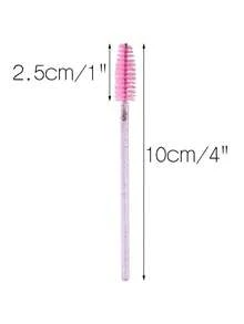 一次性黑色睫毛膏刷 眼影刷 眉刷 迷你化妆工具，眉刷，眼影刷，螺旋刷 - 粉色 - 查看 8