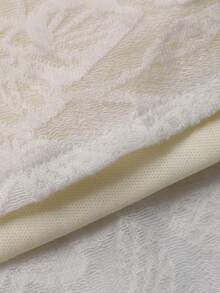 DAZY 女士V领带口袋休闲宽松时尚无袖中长连衣裙婚礼宾客礼服 - 米色 - 查看 3