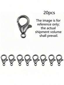 5/20/60 件套高级珠宝扣环及配件套装，适用于 DIY 手链项链制作，专业工艺用品，成人爱好者礼物之选，金属配件 - 均碼 - 查看 16