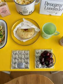 Joivida 1Pc/2pcs Black/White Ins Heart Quilted Metal Style Cotton Napkin Cover, Square Heat Insulating Pad, Photo Props For Table Decoration, Desktop Decor, Essential For Festive Gatherings, Suitable For Bars, Offices And Homes, All Occasions, Size 11.8 Cm X 11.8 Cm - Multicolor - View 9