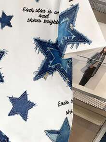 Manfinity Joysei Men's Casual Star Graphic T-Shirt Set - White - View 4