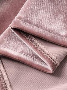 Dazy Plus Elegant Contrast Lace Elastic Fitted Long Sleeveless Nightgown, Spring/Summer - Mauve Purple - View 3