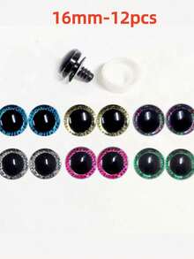 SHEIN 12 Pcs 3d Animal Eyeballs, Sparkling 3d Snake Scale Pattern Plush Toy, Plastic Accessories, Resin Crystal Eye Ornaments, Fall Decor,Christmas Decorations Boys Backpack, Halloween, Backpack School. Clear Backpack, School, Halloween Costume. - Multicolor - View 19