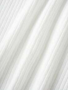 Franclia 新款春夏欧美风修身仿珍珠奢华露背针织上衣，优雅女士日常通勤、派对、聚会场合皆宜 - 白色 - 查看 4