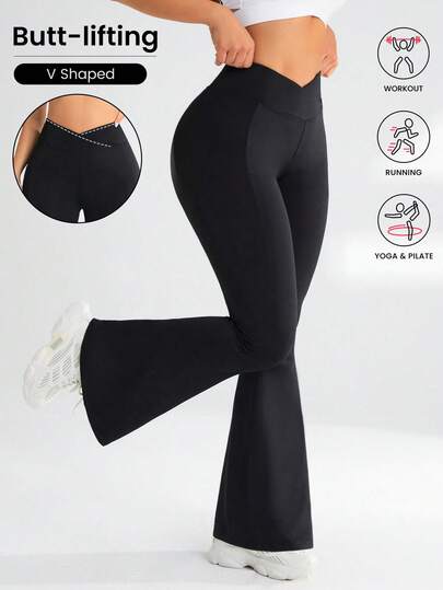 Rhythm Era Plus Size Women Sports Yoga Outdoor Fitness Loose Waist Flared Leg Pants