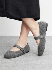 CUCCOO BIZCHIC Women's Flat Shoes Valentine's Day - Dark Grey - View 3