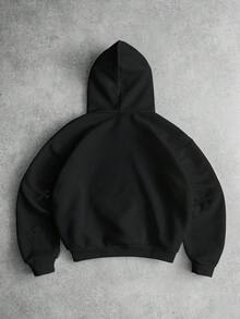 PAVTROS Manfinity Streetrush Men's Street-Style Popular INS Matching,Men's Street-Style Popular INS Matching Brooklyn Embroidered Hoodie, Suitable For Outdoor Music Festivals, Nightclubs, Bars, Boyfriend/Husband Gift, Anniversary Gift, Black,Streetwear,Warm Winter, Christmas, Fall - Black - View 4