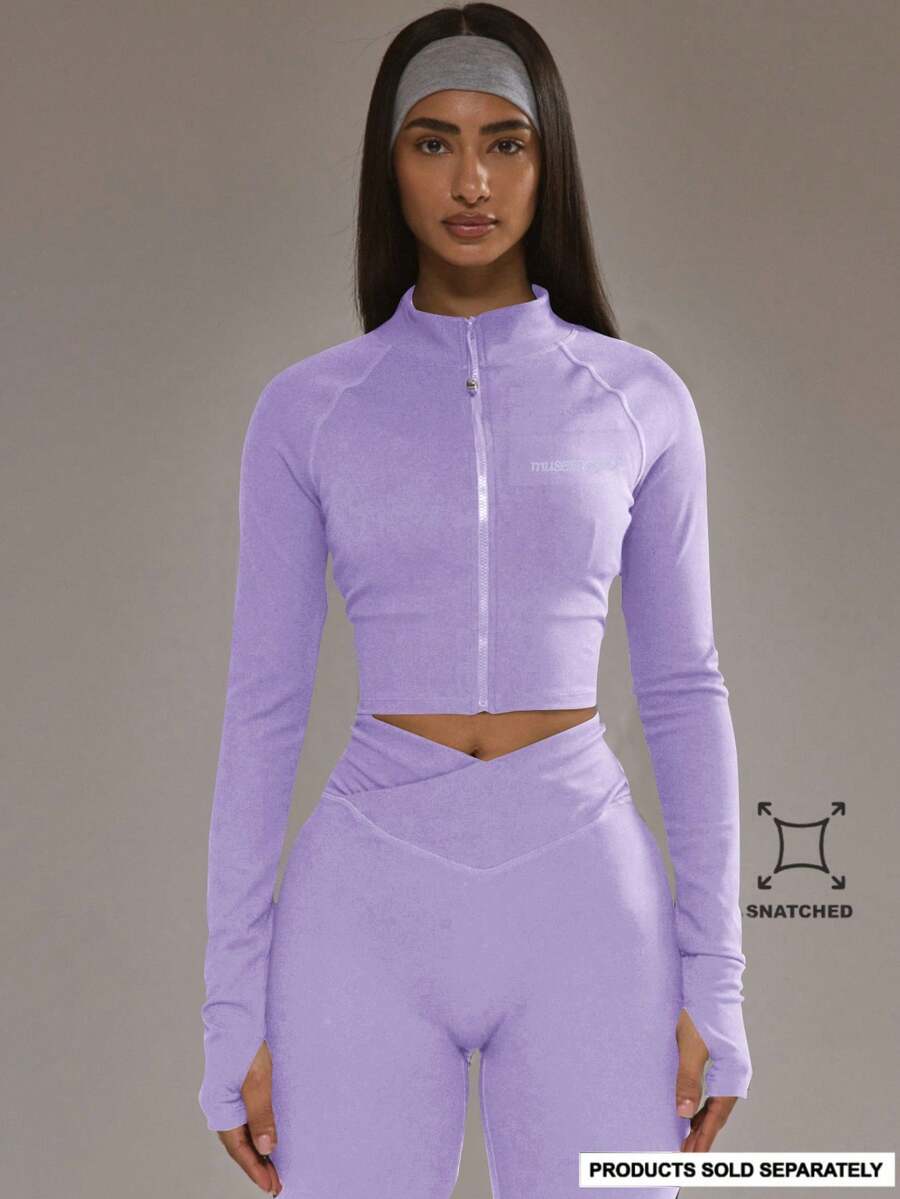 Musera Sport Áo khoác ngắn có khóa kéo BBL (chỉ dành cho Padel) - trang phục thể thao mùa đông năng động, tập gym, luyện tập. - Màu Lilac Tím - Xem 1