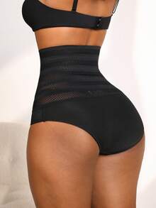 NudeFit 女士高腰高弹显瘦裤 - 黑色 - 查看 2