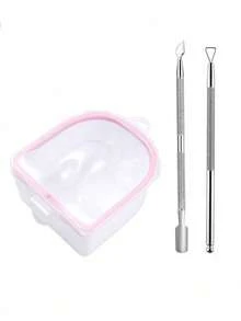 1件/2件/3件套手指形美甲卸甲碗 美甲工具 指甲边缘推棒/指甲边缘剥离器/凝胶指甲油卸除浸泡碗 三件套护理碗 适用于美甲沙龙 - 彩色 - 查看 11