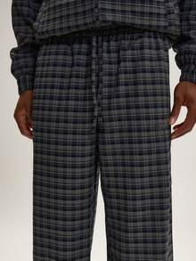 Musero 格纹印花弹力腰带套装下装（仅裤子）阔腿裤 春夏必备 - 彩色 - 查看 5