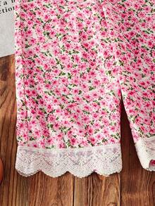 Emery Rose Kids Emery Rose Kids 两件套女童无袖纯色圆领休闲上衣和长裤套装 - 粉色 - 查看 12