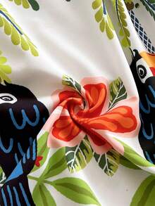 Soleia Casual Fashionable Printed Summer Sleeveless Dress, Tropical Vibe Dress, Women's Beach Slip Dress, Holiday Dress, Brazilian Tropical Vibe Holiday Printed, Women's Casual Dress - Multicolor - View 7