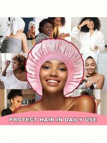 5件套/4件套/3件套发型设计套装+睡帽，免加热卷发器，方便实用，卷发工具，橡皮筋卷发器，睡眠发型设计工具，女士泡沫卷发器 - 酒紅色 - 查看 2