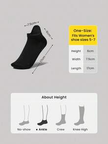 GLOWMODE 3 أزواج من الجوارب المُمشى بتهوية mesh, تمنحك تجربة المشي مع الراحة، قابضة و مناسبة للتمارين الرياضية اليومية في الاستوديو. - الأسود - مشاهدة 7