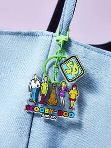 SCOOBY-DOO X SHEIN 可爱卡通花朵汽车、人物和狗狗图案绿色钥匙扣 - 大綠色 - 查看 4