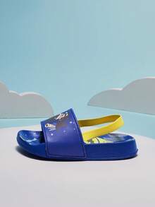 BATMAN X Cozy Pixies 1 Pair Fashion Versatile Summer Beach Cute Graphic Infant Slide Slippers, Flat Sandals - Blue - View 8