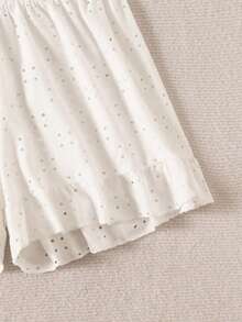 Bonvoyette 春夏新款白色单层梭织短裤，优雅度假风女士泳装下装 - 白色 - 查看 11